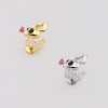 HALLOWEEN GHOST DOG ZERO PUMPKIN NOSE 316L SURGICAL STEEL THREADLESS PUSH-PIN LABRET SET